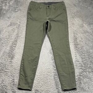 Jag Jeans Sage Green Elastic Waist Stretch Mid Rise Skinny Women's 6/28 30x29‎